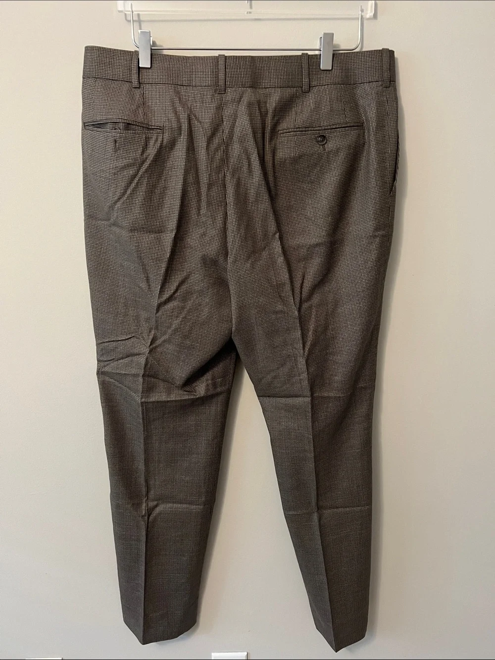 Brown Check Dress Pants